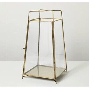 14" Brass Finish Lantern Small - Hearth & Hand with Magnolia NEW